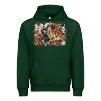 Forest Green cowhide leopard background Urban Hoodie - BarkalooDesign