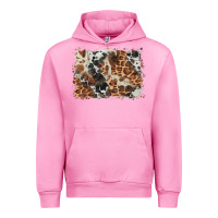 Fuchsia Pink cowhide leopard background Urban Hoodie - BarkalooDesign