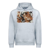 Heather Grey cowhide leopard background Urban Hoodie - BarkalooDesign