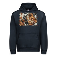Navy cowhide leopard background Urban Hoodie - BarkalooDesign