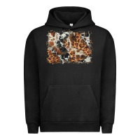 Pigment Black cowhide leopard background Urban Hoodie - BarkalooDesign