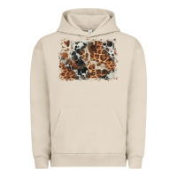 Pigment French Oak cowhide leopard background Urban Hoodie - BarkalooDesign