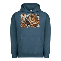 Pigment Midnight Navy cowhide leopard background Urban Hoodie - BarkalooDesign