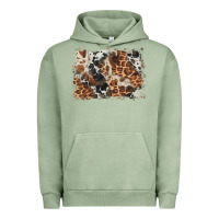 Pigment Oil Green cowhide leopard background Urban Hoodie - BarkalooDesign
