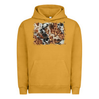 Pigment Peanut Butter cowhide leopard background Urban Hoodie - BarkalooDesign