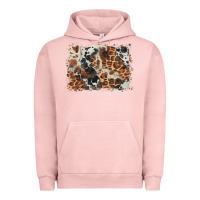 Pigment Salmon cowhide leopard background Urban Hoodie - BarkalooDesign