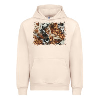 Sandshell cowhide leopard background Urban Hoodie - BarkalooDesign