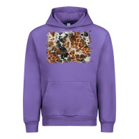 Tulip cowhide leopard background Urban Hoodie - BarkalooDesign