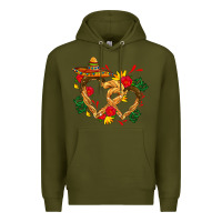 Army Green Churros with love and sombrero Premium Hoodie - AdoDesignShop