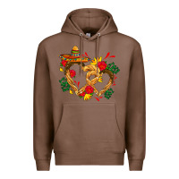Chestnut Churros with love and sombrero Premium Hoodie - AdoDesignShop