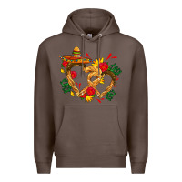 Coffee Churros with love and sombrero Premium Hoodie - AdoDesignShop