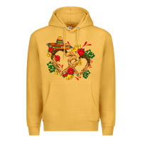 Mustard Churros with love and sombrero Premium Hoodie - AdoDesignShop
