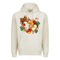 Oatmeal Heather Churros with love and sombrero Premium Hoodie - AdoDesignShop