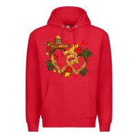 Red Churros with love and sombrero Premium Hoodie - AdoDesignShop