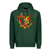 Sports Green Churros with love and sombrero Premium Hoodie - AdoDesignShop