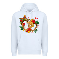 White Churros with love and sombrero Premium Hoodie - AdoDesignShop