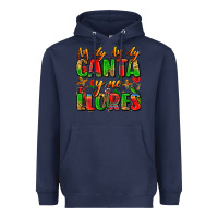 Navy ay ay ay ay canta y no llores Heavyweight Hoodie - Zillion Design Studio