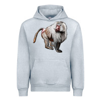 Heather Grey baboon Urban Hoodie - LillyAllenDesigns