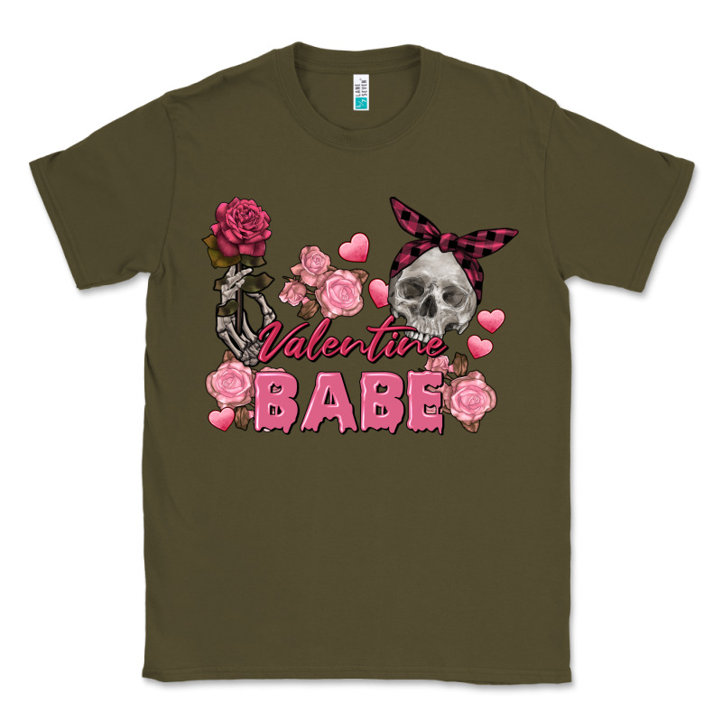 Valentine Babe Valentine's Day Skull Classic Tee by FaDigitalArtStudio | Teevron