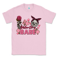 Bubblegum Pink Valentine Babe Valentine's Day Skull Classic Tee - FaDigitalArtStudio