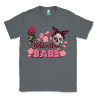 Charcoal Heather Valentine Babe Valentine's Day Skull Classic Tee - FaDigitalArtStudio