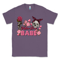 Lavender Valentine Babe Valentine's Day Skull Classic Tee - FaDigitalArtStudio