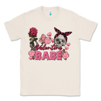 Natural Valentine Babe Valentine's Day Skull Classic Tee - FaDigitalArtStudio