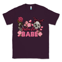 Plum Valentine Babe Valentine's Day Skull Classic Tee - FaDigitalArtStudio