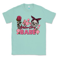Seafoam Valentine Babe Valentine's Day Skull Classic Tee - FaDigitalArtStudio