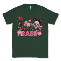 Sports Green Valentine Babe Valentine's Day Skull Classic Tee - FaDigitalArtStudio