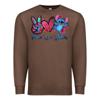 Chestnut peace love stitch Premium Sweatshirt - Zillion Design Studio