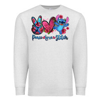 Peace Love Stitch Premium Sweatshirt | Teevron