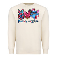 Sandshell peace love stitch Premium Sweatshirt - Zillion Design Studio