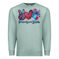 Seafoam peace love stitch Premium Sweatshirt - Zillion Design Studio