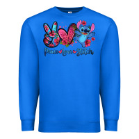 True Royal peace love stitch Premium Sweatshirt - Zillion Design Studio
