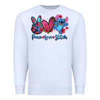 White peace love stitch Premium Sweatshirt - Zillion Design Studio