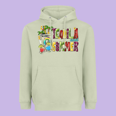 Tequila And Summer Heavyweight Hoodie Designed By Texasbilliewilder