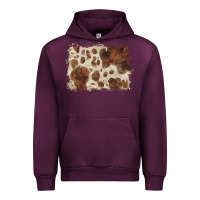 Mauve Wine cowhide background Urban Hoodie - BarkalooDesign