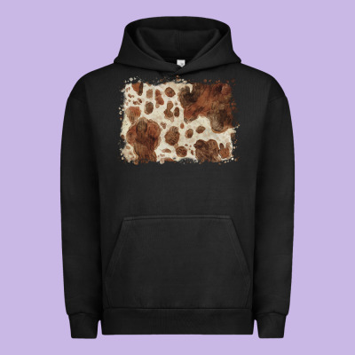 Cowhide Background Urban Hoodie Designed By Barkaloodesign