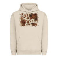 Pigment French Oak cowhide background Urban Hoodie - BarkalooDesign
