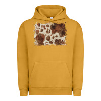 Pigment Peanut Butter cowhide background Urban Hoodie - BarkalooDesign