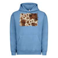 Pigment Pebble Blue cowhide background Urban Hoodie - BarkalooDesign