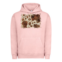 Pigment Salmon cowhide background Urban Hoodie - BarkalooDesign
