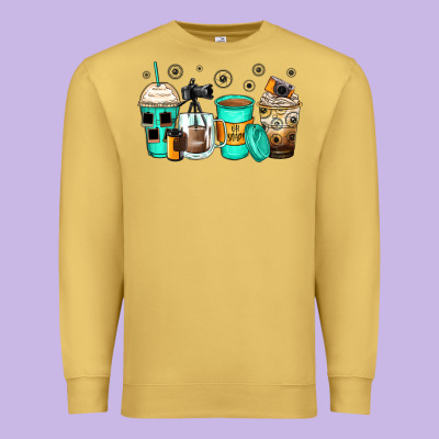 Photography Coffee Cups Premium Sweatshirt Designed By Zillion Design Studio