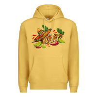 Antique Gold mexican elote corn sombrero lime and  cactus Premium Hoodie - AdoDesignShop