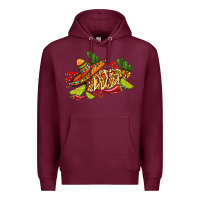 Burgundy mexican elote corn sombrero lime and  cactus Premium Hoodie - AdoDesignShop