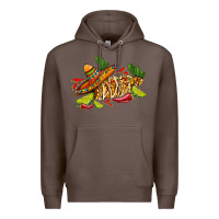 Coffee mexican elote corn sombrero lime and  cactus Premium Hoodie - AdoDesignShop