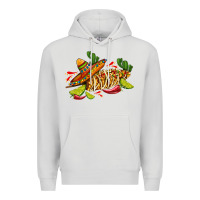Dove Grey mexican elote corn sombrero lime and  cactus Premium Hoodie - AdoDesignShop