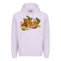 Lilac mexican elote corn sombrero lime and  cactus Premium Hoodie - AdoDesignShop