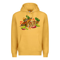 Mustard mexican elote corn sombrero lime and  cactus Premium Hoodie - AdoDesignShop